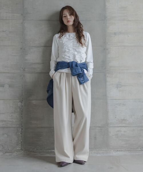 URBAN RESEARCH Sonny Label(アーバンリサーチサニーレーベル)の「シャーリングデザインプルオーバー(Tシャツ/カットソー・レディース・ブラック/オフホワイト・FREE)」の8枚目の写真