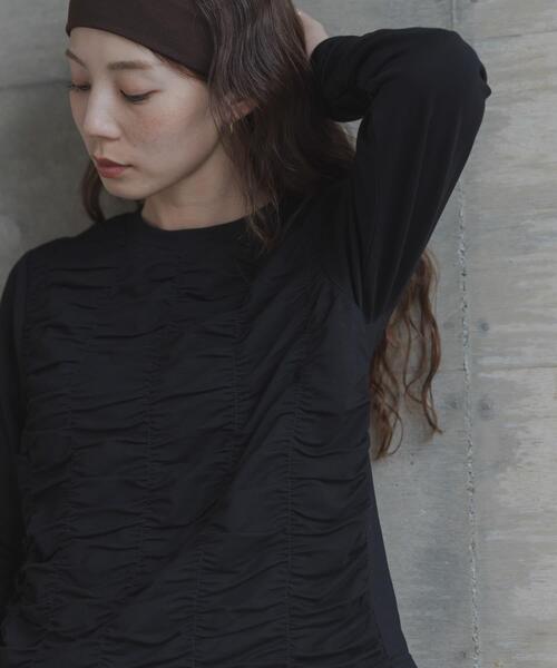 URBAN RESEARCH Sonny Label(アーバンリサーチサニーレーベル)の「シャーリングデザインプルオーバー(Tシャツ/カットソー・レディース・ブラック/オフホワイト・FREE)」の13枚目の写真