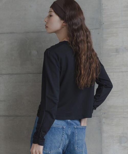 URBAN RESEARCH Sonny Label(アーバンリサーチサニーレーベル)の「シャーリングデザインプルオーバー(Tシャツ/カットソー・レディース・ブラック/オフホワイト・FREE)」の15枚目の写真