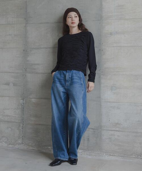 URBAN RESEARCH Sonny Label(アーバンリサーチサニーレーベル)の「シャーリングデザインプルオーバー(Tシャツ/カットソー・レディース・ブラック/オフホワイト・FREE)」の17枚目の写真