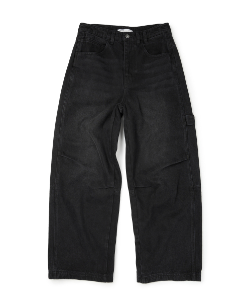 (BASE) CARPENTER DENIM PANTS (BLACK)