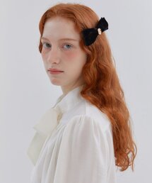 ANOETIC（アノエティック）の「ANC MINI VELVET RIBBON HAIRPIN_BLACK（キーケース/キーアクセサリー）」