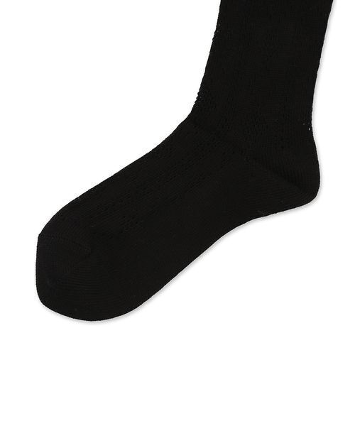 LILY BROWN（リリーブラウン）の「透かし編みハイソックス（ソックス/靴下・レディース・ブラック/ホワイト・F）」の10枚目の写真