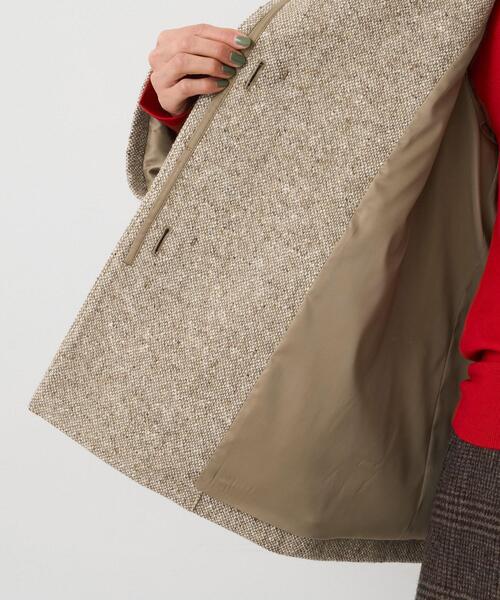 UNTITLED（アンタイトル）の「【スタンドカラー/オンオフ使える】クラシカルツイードコート（その他アウター・レディース・キャメル/ライトグレー/ブラック・01/00/50/48/46/44/04/03/02）」の18枚目の写真