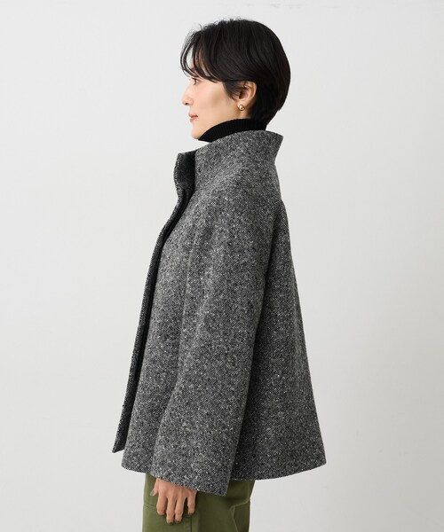 UNTITLED（アンタイトル）の「【スタンドカラー/オンオフ使える】クラシカルツイードコート（その他アウター・レディース・キャメル/ライトグレー/ブラック・01/00/50/48/46/44/04/03/02）」の21枚目の写真
