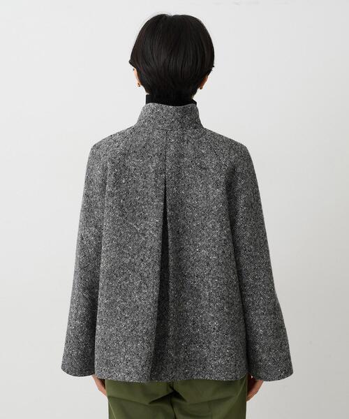 UNTITLED（アンタイトル）の「【スタンドカラー/オンオフ使える】クラシカルツイードコート（その他アウター・レディース・キャメル/ライトグレー/ブラック・01/00/50/48/46/44/04/03/02）」の22枚目の写真