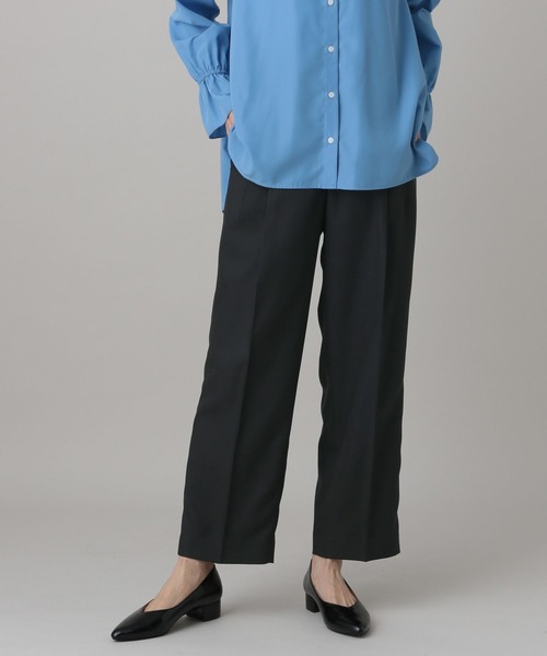 GLOBAL WORK（グローバルワーク）の「MATINEE LINE/ツィードライク/ストレートパンツ/625092（その他パンツ・レディース・グレイッシュベージュ/チャコールグレー/ダークブラウン・SMALL/MEDIUM/LARGE）」の2枚目の写真