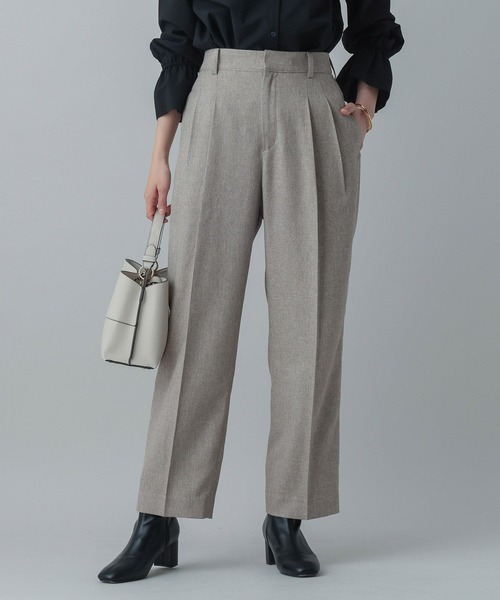 GLOBAL WORK（グローバルワーク）の「MATINEE LINE/ツィードライク/ストレートパンツ/625092（その他パンツ・レディース・グレイッシュベージュ/チャコールグレー/ダークブラウン・SMALL/MEDIUM/LARGE）」の18枚目の写真
