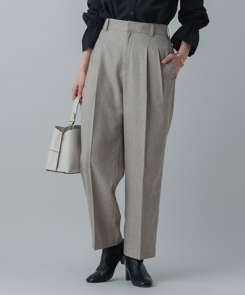 GLOBAL WORK（グローバルワーク）の「MATINEE LINE/ツィードライク/ストレートパンツ/625092（その他パンツ・レディース・グレイッシュベージュ/チャコールグレー/ダークブラウン・SMALL/MEDIUM/LARGE）」の19枚目の写真