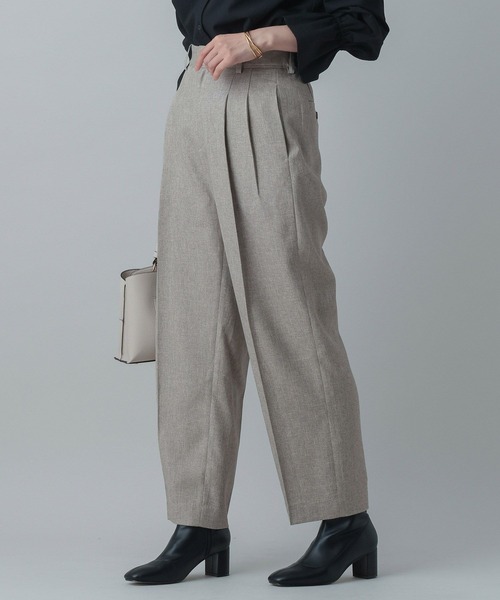 GLOBAL WORK（グローバルワーク）の「MATINEE LINE/ツィードライク/ストレートパンツ/625092（その他パンツ・レディース・グレイッシュベージュ/チャコールグレー/ダークブラウン・SMALL/MEDIUM/LARGE）」の20枚目の写真