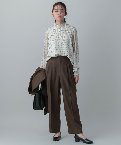 GLOBAL WORK（グローバルワーク）の「MATINEE LINE/ツィードライク/ストレートパンツ/625092（その他パンツ・レディース・グレイッシュベージュ/チャコールグレー/ダークブラウン・SMALL/MEDIUM/LARGE）」の11枚目の写真