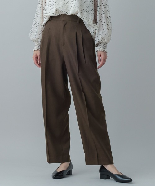 GLOBAL WORK（グローバルワーク）の「MATINEE LINE/ツィードライク/ストレートパンツ/625092（その他パンツ・レディース・グレイッシュベージュ/チャコールグレー/ダークブラウン・SMALL/MEDIUM/LARGE）」の12枚目の写真