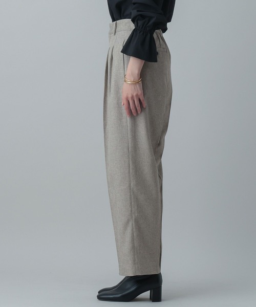 GLOBAL WORK（グローバルワーク）の「MATINEE LINE/ツィードライク/ストレートパンツ/625092（その他パンツ・レディース・グレイッシュベージュ/チャコールグレー/ダークブラウン・SMALL/MEDIUM/LARGE）」の22枚目の写真