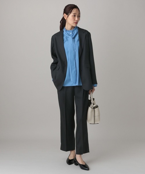 GLOBAL WORK（グローバルワーク）の「MATINEE LINE/ツィードライク/ストレートパンツ/625092（その他パンツ・レディース・グレイッシュベージュ/チャコールグレー/ダークブラウン・SMALL/MEDIUM/LARGE）」の4枚目の写真