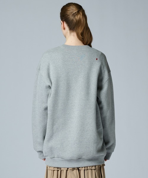 DOUBLE STANDARD CLOTHING(ダブルスタンダードクロージング)の「Dワッペン 裏起毛プルオーバー(WEB限定)(スウェット・レディース・ブラック/グレー・FREE)」の6枚目の写真