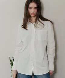 COTTON LOGO POCKET SHIRTS_WHITE