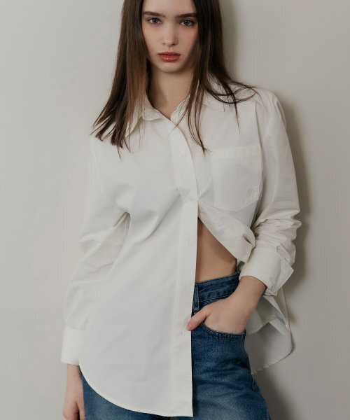 HARDCORE HAPPINESS（ハードコアハピネス）の「COTTON LOGO POCKET SHIRTS_WHITE（シャツ/ブラウス・レディース・その他・FREE）」の8枚目の写真