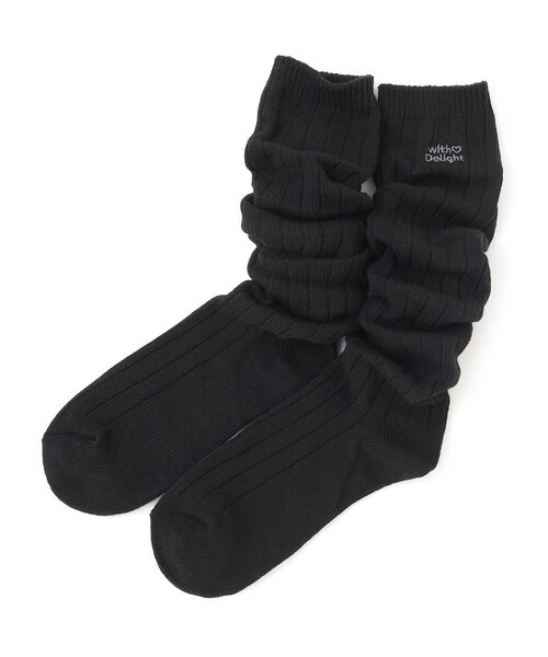 LOVETOXIC（ラブトキシック）の「ロゴカラールーズソックス（ソックス/靴下・キッズ・グレー/イエロー/サックスブルー/ブラック/オフホワイト・F）」の3枚目の写真