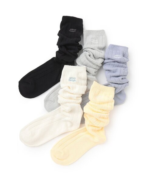 LOVETOXIC（ラブトキシック）の「ロゴカラールーズソックス（ソックス/靴下・キッズ・グレー/イエロー/サックスブルー/ブラック/オフホワイト・F）」の11枚目の写真