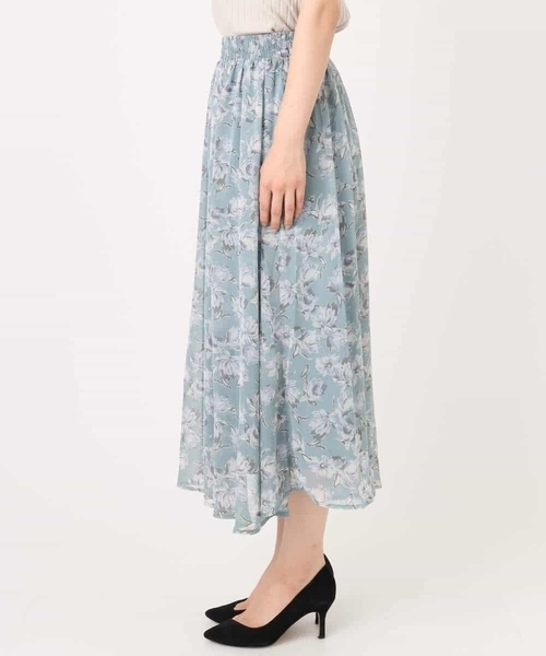 MK MICHEL KLEIN（エムケーミッシェルクラン）の「花柄シフォンスカート/洗える（スカート・レディース・ミント/ネイビー・38）」の19枚目の写真