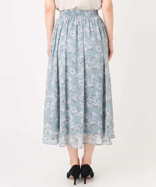 MK MICHEL KLEIN（エムケーミッシェルクラン）の「花柄シフォンスカート/洗える（スカート・レディース・ミント/ネイビー・38）」の20枚目の写真