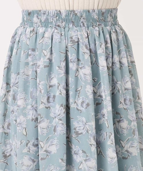 MK MICHEL KLEIN（エムケーミッシェルクラン）の「花柄シフォンスカート/洗える（スカート・レディース・ミント/ネイビー・38）」の21枚目の写真