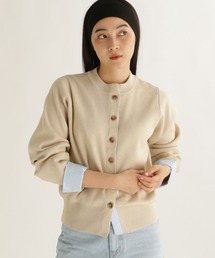 studio CLIP | 【daily CLIP】布帛コンビクルーカーディガン(カーディガン/ボレロ)