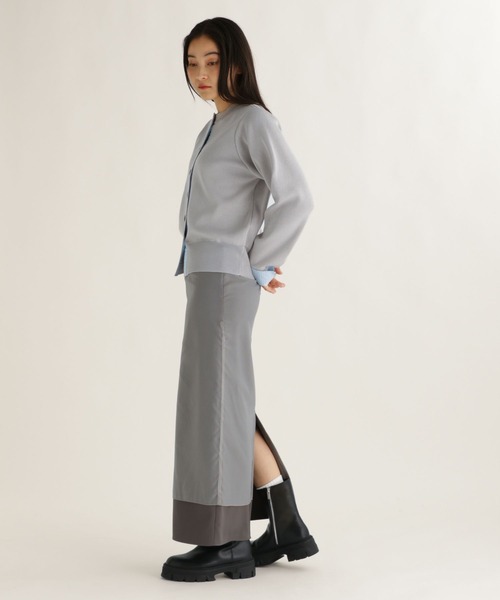 studio CLIP（スタディオクリップ）の「【daily CLIP】布帛コンビクルーカーディガン（カーディガン/ボレロ・レディース・グレー/ナチュラル/チャコール・FREE）」の8枚目の写真