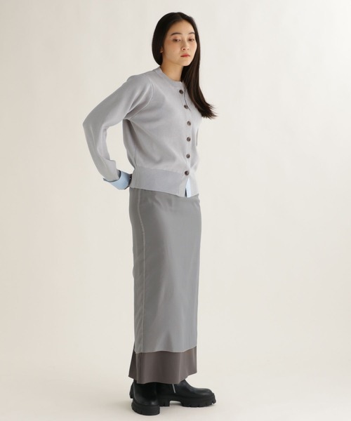 studio CLIP（スタディオクリップ）の「【daily CLIP】布帛コンビクルーカーディガン（カーディガン/ボレロ・レディース・グレー/ナチュラル/チャコール・FREE）」の10枚目の写真