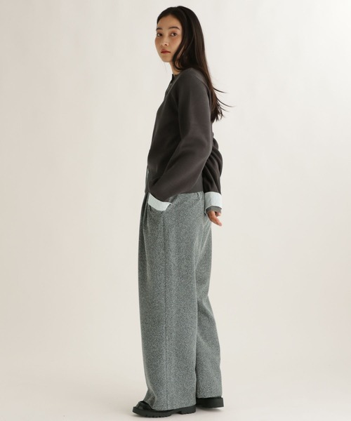 studio CLIP（スタディオクリップ）の「【daily CLIP】布帛コンビクルーカーディガン（カーディガン/ボレロ・レディース・グレー/ナチュラル/チャコール・FREE）」の15枚目の写真