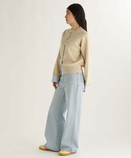 studio CLIP（スタディオクリップ）の「【daily CLIP】布帛コンビクルーカーディガン（カーディガン/ボレロ・レディース・グレー/ナチュラル/チャコール・FREE）」の21枚目の写真