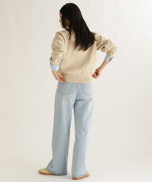 studio CLIP（スタディオクリップ）の「【daily CLIP】布帛コンビクルーカーディガン（カーディガン/ボレロ・レディース・グレー/ナチュラル/チャコール・FREE）」の22枚目の写真