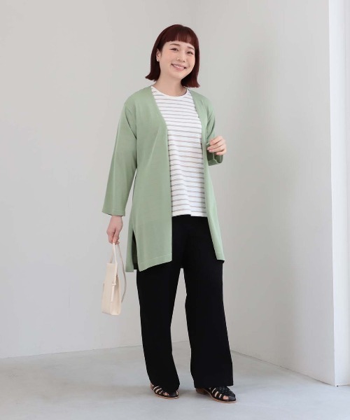 MB mint breeze(エムビーミントブリーズ)の「【L~5L 大きいサイズ】ストレッチカルゼセンターシームワイドパンツ(その他パンツ・レディース・ブラウン/ブラック・LL/3L/4L/5L)」の6枚目の写真