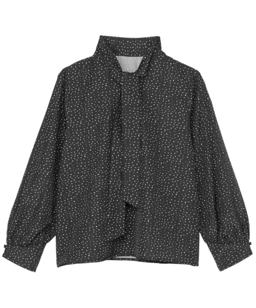 TOKYO SHIRTS（トウキョウシャツ）の「ボウタイ プリント ブラウス（シャツ/ブラウス・レディース・ブラック/ベージュ・L/LL/M）」の2枚目の写真