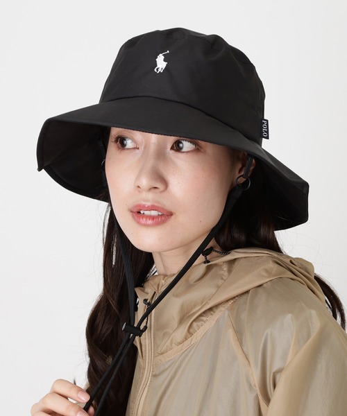 POLO RALPH LAUREN（ポロ ラルフ ローレン）の「遮光100％ 撥水 軽量 パラソルハット ポロポニー刺繍（ハット・レディース・ブラック/パープル/ベージュ/ネイビー・FREE）」の5枚目の写真
