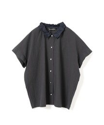 mizuiroind（ミズイロインド）の「mizuiro ind ワッシャーカラーワイドシャツ（シャツ/ブラウス）」