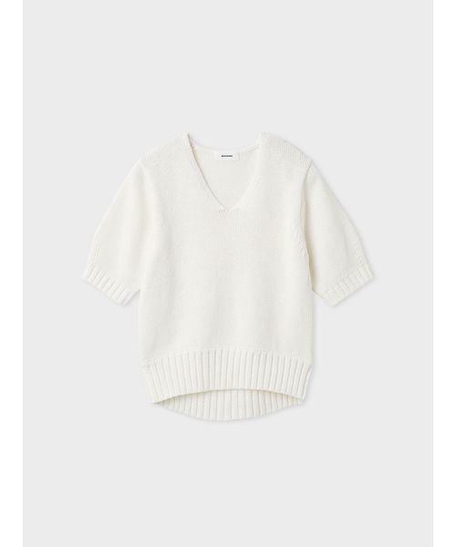 MIESROHE（ミースロエ）の「【洗える】organic コットンチャンキーニット（ニット/セーター・レディース・ライトピンク/ホワイト/イエロー・F）」の2枚目の写真