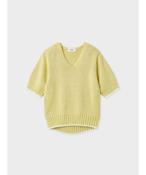 MIESROHE（ミースロエ）の「【洗える】organic コットンチャンキーニット（ニット/セーター・レディース・ライトピンク/ホワイト/イエロー・F）」の13枚目の写真