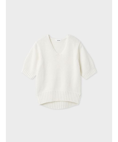 MIESROHE(ミースロエ)の「【洗える】organic コットンチャンキーニット(ニット/セーター・レディース・ライトピンク/ホワイト/イエロー・F)」の14枚目の写真