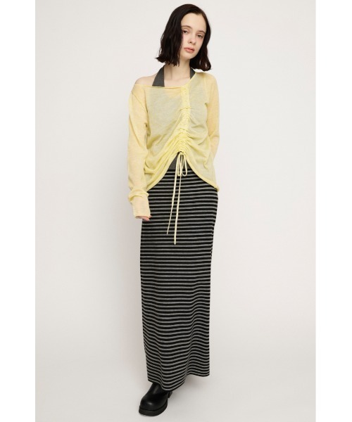 RELAXY KNIT LONG SK リラクシィーニットロングスカート 春服