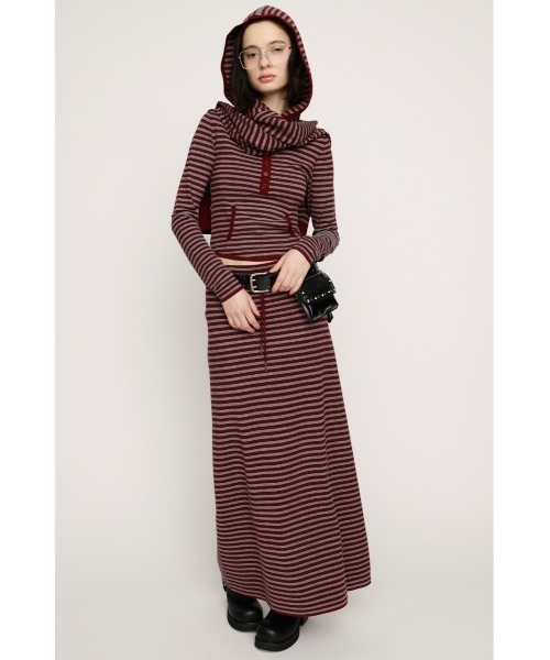 SLY(スライ)の「RELAXY KNIT LONG SK リラクシィーニットロングスカート 春服(スカート・レディース・ブラック系その他2/レッド系その他/杢グレー・FREE)」の10枚目の写真