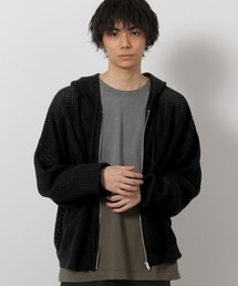 LAKOLE | ニットメッシュZIPパーカー / 654120(パーカー)