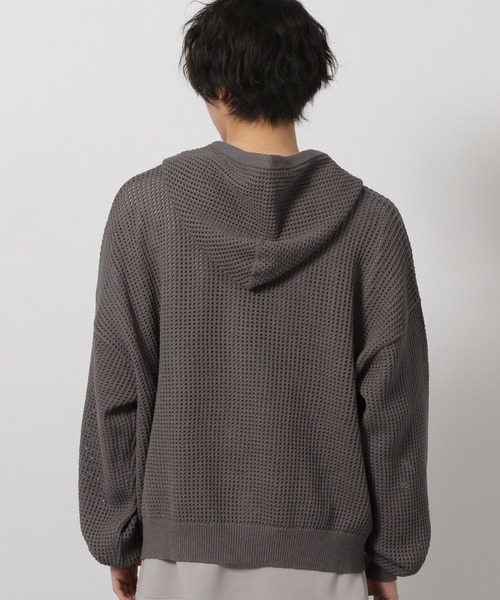 セール】ニットメッシュZIPパーカー / 654120(パーカー)|LAKOLE セール】ニットメッシュZIPパーカー / 654120(パーカー)|LAKOLE