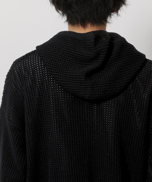 LAKOLE（ラコレ）の「ニットメッシュZIPパーカー / 654120（パーカー・メンズ・グレー/セージグリーン/ブラック・MEDIUM/LARGE）」の13枚目の写真