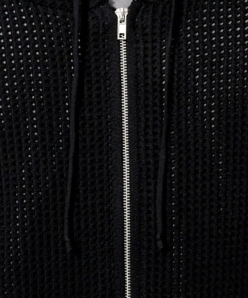 LAKOLE（ラコレ）の「ニットメッシュZIPパーカー / 654120（パーカー・メンズ・グレー/セージグリーン/ブラック・MEDIUM/LARGE）」の14枚目の写真