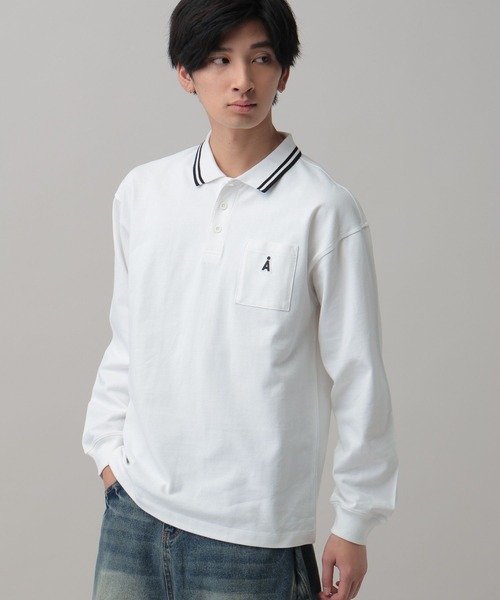 ALAND(エーランド)の「【UNISEX】ALAND/Aロゴカノコポロロングスリーブ(ポロシャツ・レディース・ブラック/ホワイト・SMALL/LARGE)」の11枚目の写真