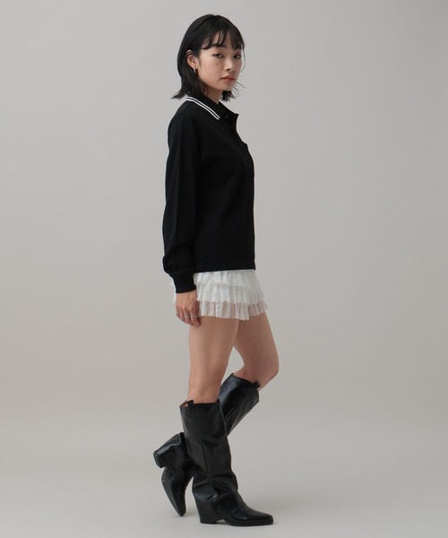 ALAND(エーランド)の「【UNISEX】ALAND/Aロゴカノコポロロングスリーブ(ポロシャツ・レディース・ブラック/ホワイト・SMALL/LARGE)」の15枚目の写真