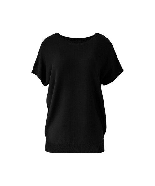 VASCARA(バスカラ)の「Boat Neck Drop Shoulder Half Sleeve Knitwear (6colors)(Tシャツ/カットソー・レディース・ホワイト/コーラルピンク/ライトイエロー/ベージュ/ブラック/カーキ・FREE)」の1枚目の写真