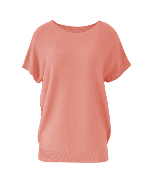 VASCARA(バスカラ)の「Boat Neck Drop Shoulder Half Sleeve Knitwear (6colors)(Tシャツ/カットソー・レディース・ホワイト/コーラルピンク/ライトイエロー/ベージュ/ブラック/カーキ・FREE)」の10枚目の写真