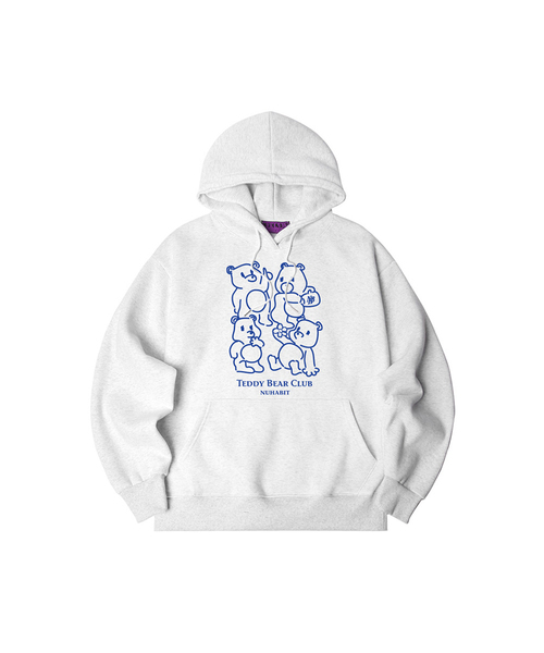 NUHABIT(ニューハビット)の「N/H BEAR CLUB オーバーサイズ 裏起毛 フードパーカー (SOH4-2NH1111)(パーカー・メンズ・ライトグレー/ブラック/ネイビー/グレー/アイボリー・MEDIUM/LARGE/X-LARGE)」の4枚目の写真
